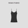 ROMI STUDIO 100%莱赛尔轻薄垂感  黑色极简修身吊带RWCSST1688 商品缩略图4
