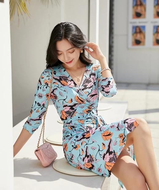 新花色DVF一片式裹身 连衣裙 商品图10