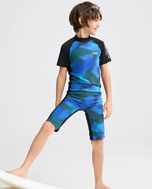 【春上新】8楼爱慕儿童Aimer Kids男孩2件装-冲浪高手短袖五分裤连体泳衣AK267H283，吊牌价620元 商品图3