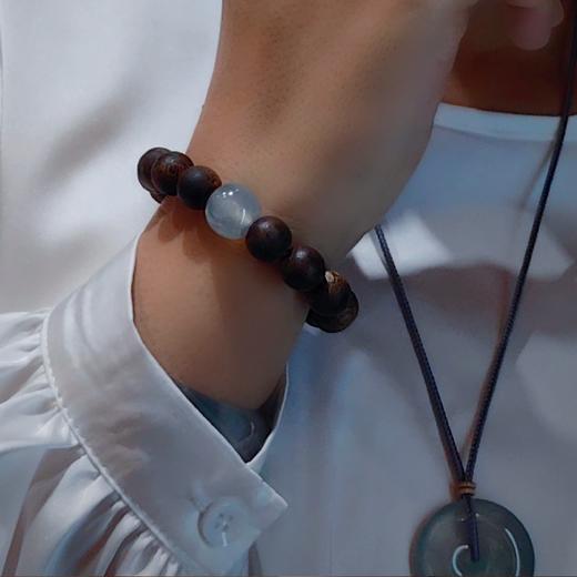 翡翠 lucky 胖胖配沉香珠串 商品图5