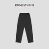 ROMI STUDIO网格肌理宽松剪裁  黑色全棉经典工装裤 RW24WXG1261 商品缩略图1