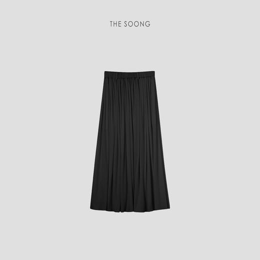 THESOONG|"糯感半裙"精织人丝爽滑触感层次感松紧中腰半身裙HWQZ6926 商品图5