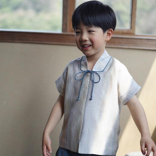 【东济堂衣养】春夏新品新中式汉服上衣明制直领衬衣短袖 商品图0
