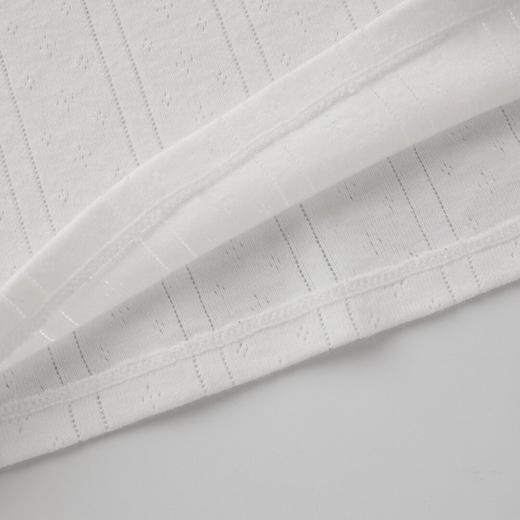 ROMI STUDIO可爱居家系列 白色全棉坑条肌理直筒长裤RWCSXT1997 商品图3