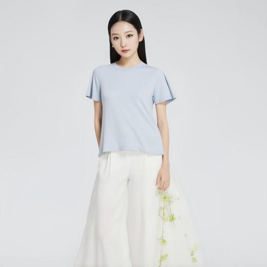 佐丹奴女装25年新款【桑蚕丝混纺】纯棉T恤衫05325221 商品图5