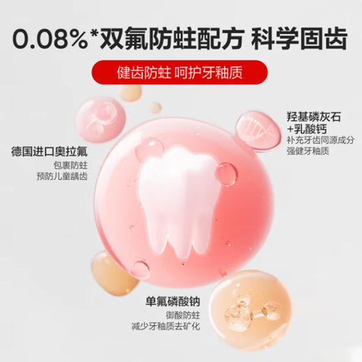 红色小象儿童健齿牙膏 草莓冰淇淋味 60g 商品图1