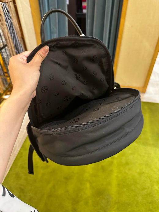 美国现货¥1199直邮！TB Tory Burch Ella 女士尼龙帆布双肩包旅行背包 黑色 商品图3