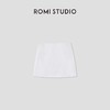 ROMI STUDIO“Clean fit”白色纯棉平纹针织A字短款半裙 RWCRXY2905 商品缩略图0