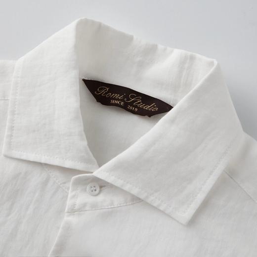 ROMI STUDIO经典老钱宽松剪裁  100%苎麻轻薄翻领衬衣RWCRSG2895 商品图2