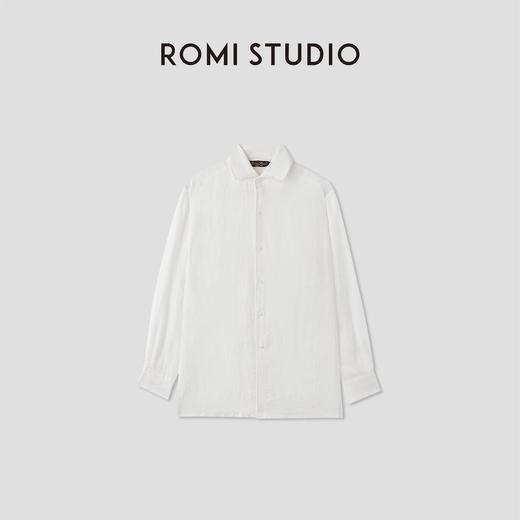ROMI STUDIO经典老钱宽松剪裁  100%苎麻轻薄翻领衬衣RWCRSG2895 商品图0