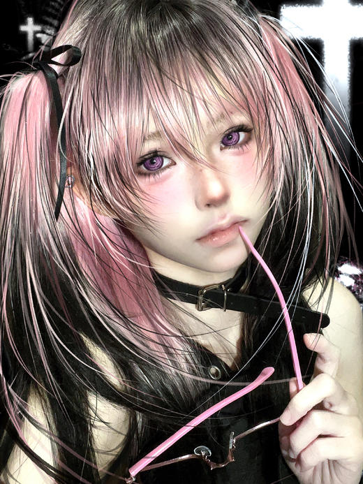 illusionDuck半年抛美瞳 像素玫瑰星 14.5mm 商品图0