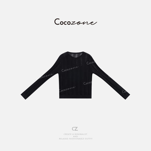 COCO ZONE 刘一一 【莱赛尔混纺】单排扣镂空毛织两件套CD1A0879 商品图1