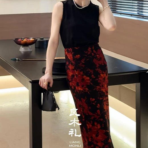 【预售7天】真丝印花半裙（25-27） 商品图0