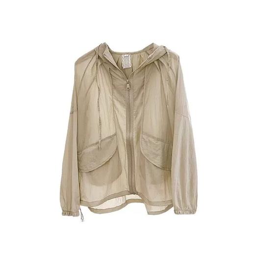 2025夏季新款防晒衣女轻薄透气外套小衫宽松连帽防晒服开衫皮肤衣妈妈防晒衣中年防晒 商品图4