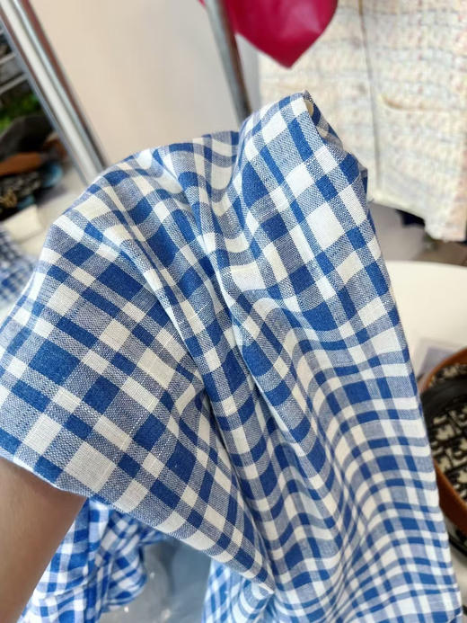 夏日时髦蓝格纹神裤 商品图5