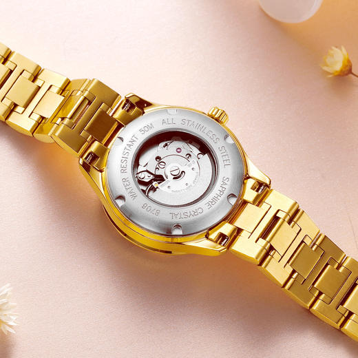 6938518331429  罗西尼ROSSINI 足金貔貅金表机械女士手表8706 商品图2