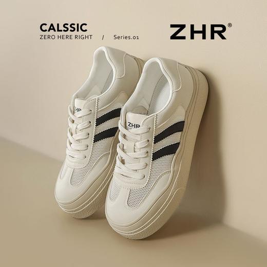 ZHR则则透气网面德训鞋女夏季女鞋厚底休闲鞋ins百搭防滑板鞋女 商品图9