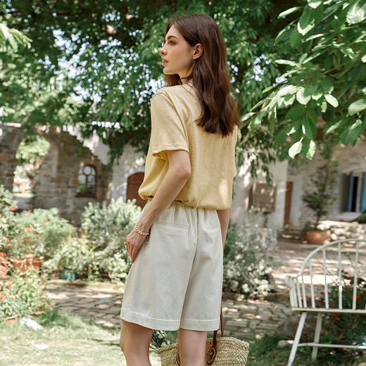 OLrain欧芮儿法式减龄趣味彩色字母刺绣T恤夏季2025新款短袖上衣 商品图3