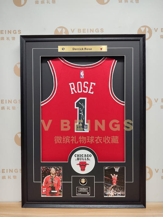 收藏系列 德里克罗斯 公牛队1号 红色球迷版 亲笔签名球衣 商品图1