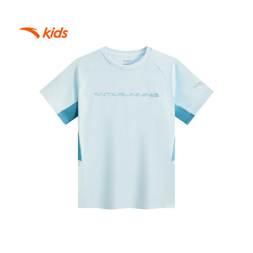 安踏儿童男大童短袖T恤衫2025夏透气舒适速干疾飞运动短T352525117 商品图4