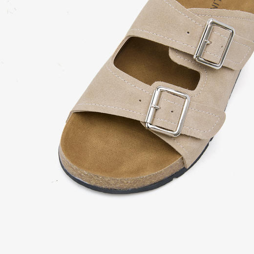 西遇厚底凉拖鞋女夏季外穿新款复古百搭沙滩凉鞋黄色勃肯鞋V1156766 商品图5