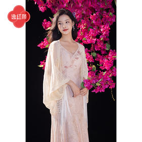 逸红颜锦雅2025夏新款仙美度假风汉服式手工编织流苏外披防晒长衫