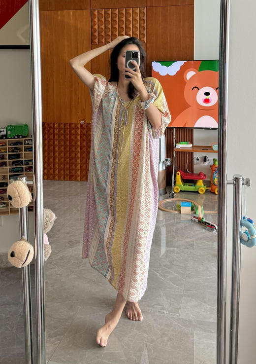 绵绸睡裙（锁 商品图1