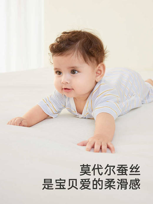 英氏婴儿衣服夏季薄款短袖透气哈衣莫代尔新生连体衣YLHBJ2R005A YLDBJ2R013A YLABJ2R009A 商品图1