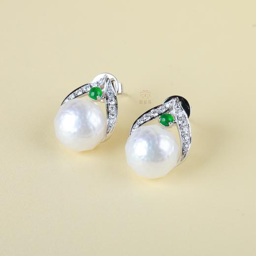 【月上柳梢】刻面珍珠耳钉-ZZ12504011 商品图1