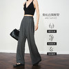 OLrain欧芮儿灰色阔腿裤夏季2025新款高腰显瘦休闲垂感直筒西装裤 商品缩略图3