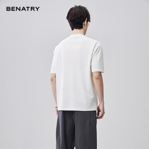 贝纳川夏季肌理面料圆领短袖T恤ECF214012 商品图3