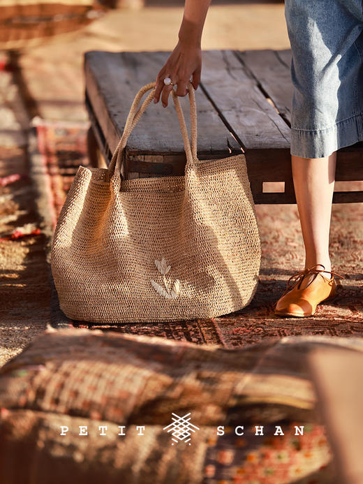 PETIT SCHAN小闪 BAG#008 summer in Southern France 南法之夏 拉菲草法式纯手工编织包 商品图1