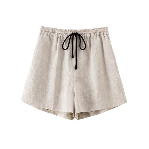 【K】洛诗琳时尚休闲套装2025夏季新款纯色亚麻套装女10286 商品图4