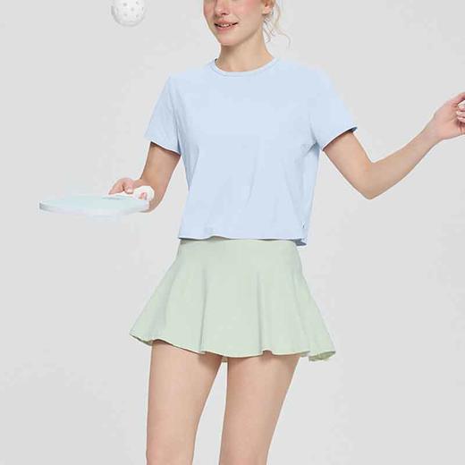 跃牌【周游世界系列】新款瑜伽服女防晒短款上衣高弹透气运动健身服宽松短袖T恤TP0816 商品图1