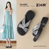 ZHR厚底拖鞋女2025新款夏季时尚ins一字拖外穿休闲百搭沙滩拖鞋女 商品缩略图2