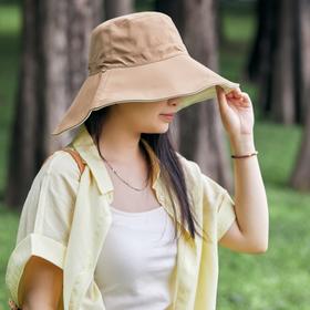 小野和子大檐双面防晒帽|加宽加长大檐帽，遮脸又遮脖子
