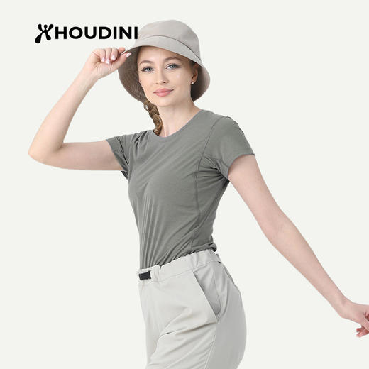 HOUDINI胡丁尼 Pace Air Tee 空速 女户外吸湿速干跑步短袖T恤860020 商品图1