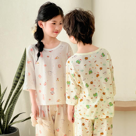 【买一送一！到手两套】可优鼠8色呼吸纯棉家居服 A类品质 纯棉面料柔软细腻透气好 全无骨缝合工艺 舒适无异感 多种可爱萌图案可选 商品图7