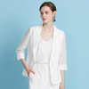 EITIE爱特爱精致薄纱拼接薄款气质通勤白色西装外套2025夏季新款A2503515 商品缩略图1