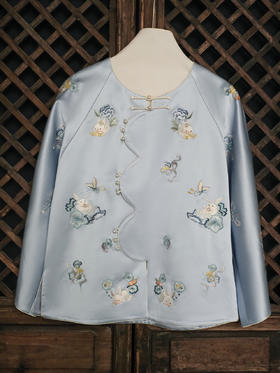 盛唐牡丹大师系列| 玉兔踏月花瓣襟丝毛外套