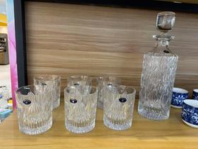 捷克进口BOHEMIA水晶玻璃杯创意套装威士忌杯 洋酒杯子家用啤酒杯波西米亚奥尼威士忌套装（1樽6杯）