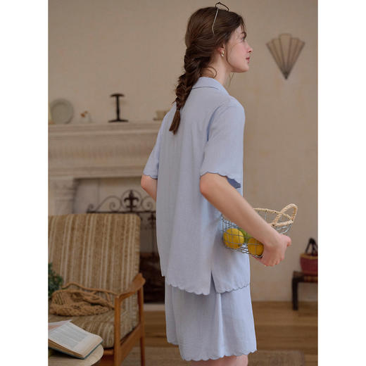 （小眠专属）SimpleRetro柔感亚麻复古刺绣纹理感套装女 商品图2