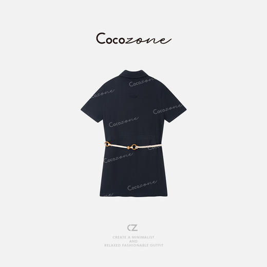 COCO ZONE 刘一一  【莱赛尔亚麻混纺】单排扣修身连衣裙CD1A0884 商品图4