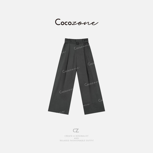 COCO ZONE 刘一一 【真丝混纺】复古简约松紧腰带休闲裤CD2A1119 商品图2