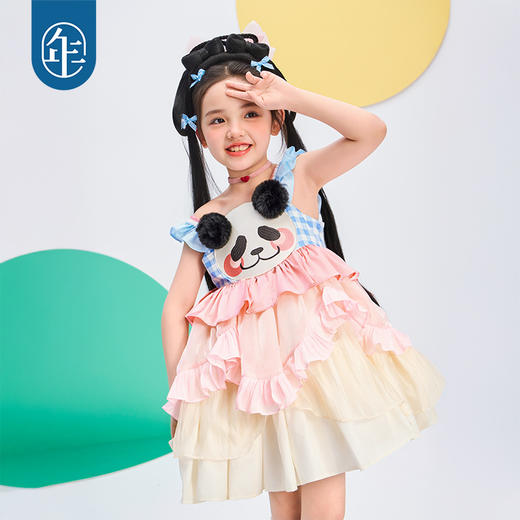 年衣童装连衣裙25夏季新款儿童甜美重工大裙摆甜心盼达公主裙 商品图3
