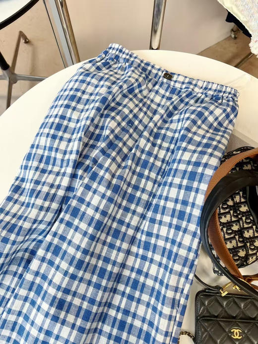 夏日时髦蓝格纹神裤 商品图7
