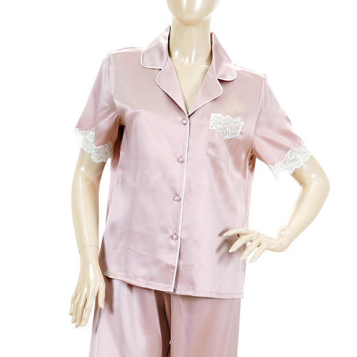 鑫缘 真丝女短袖睡衣套 	HD5002 商品图2