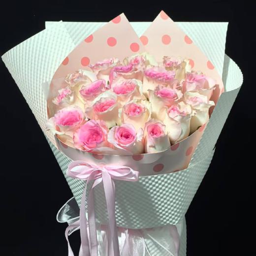 【粉韵绮梦】新鲜鲜花 花束 19枝洛神玫瑰（可备注送货时间） 商品图0