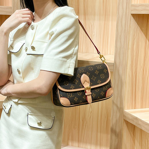 丁摩 腋下包女新款复古百搭老花高级感女士单肩斜挎小包5ZF-5191 商品图2