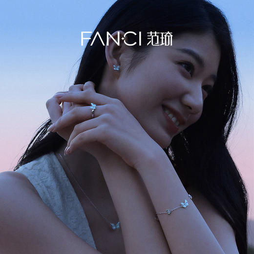 Fanci范琦蝶光耳钉女银耳饰新款夜光蝴蝶礼物送闺蜜女生 商品图4